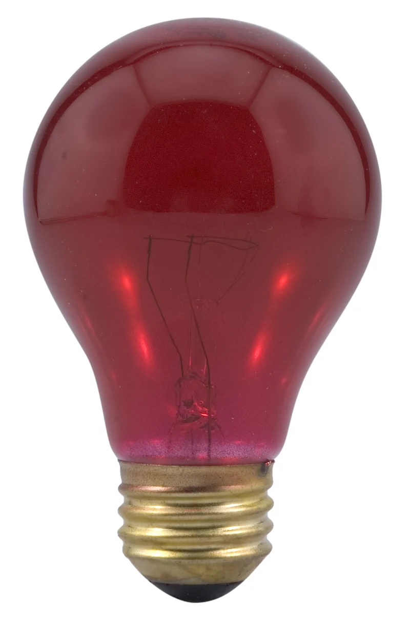 SYLVANIA Incandescent A19 Red Light Bulb, 25W, Dimmable - 1 Pk