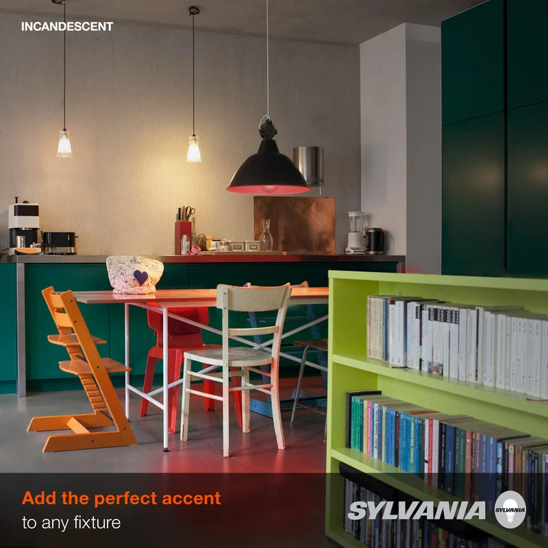 SYLVANIA Incandescent A19 Red Light Bulb, 25W, Dimmable - 1 Pk