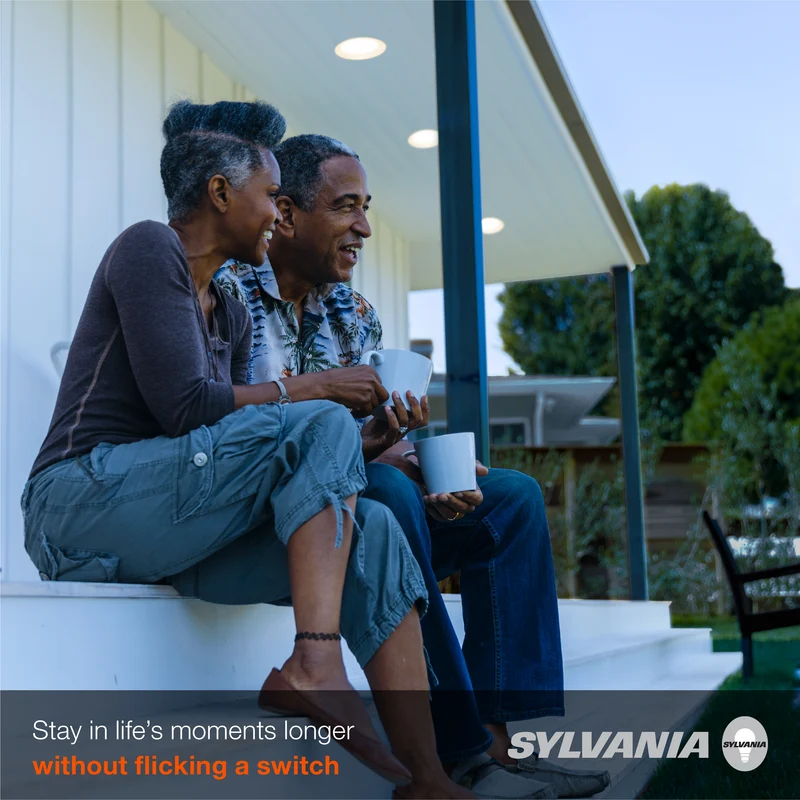 SYLVANIA Dusk to Dawn PAR38 LED Light Bulb with Auto On/Off Light Sensor, 120W = 14W, 1250 Lumens, 5000K, Daylight