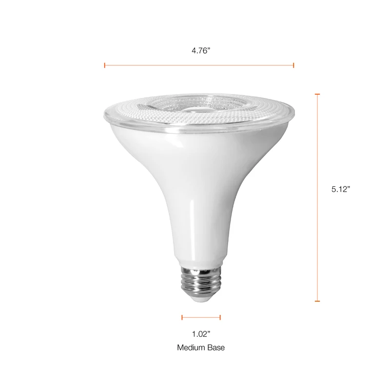 SYLVANIA Dusk to Dawn PAR38 LED Light Bulb with Auto On/Off Light Sensor, 90W = 14W, 1250 Lumens, 3000K, Bright White - 4 PK