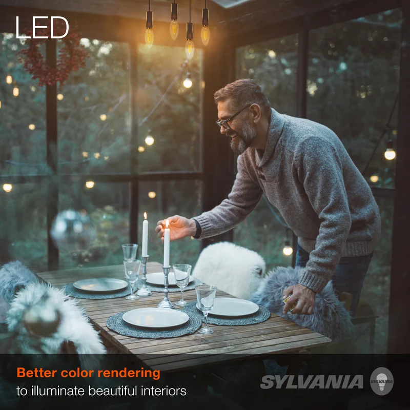 SYLVANIA ECO LED B10 Light Bulb, 60W = 3.5W, 2700K / 5000K, Dimmable, Clear, Soft White / Daylight - 18 Pk