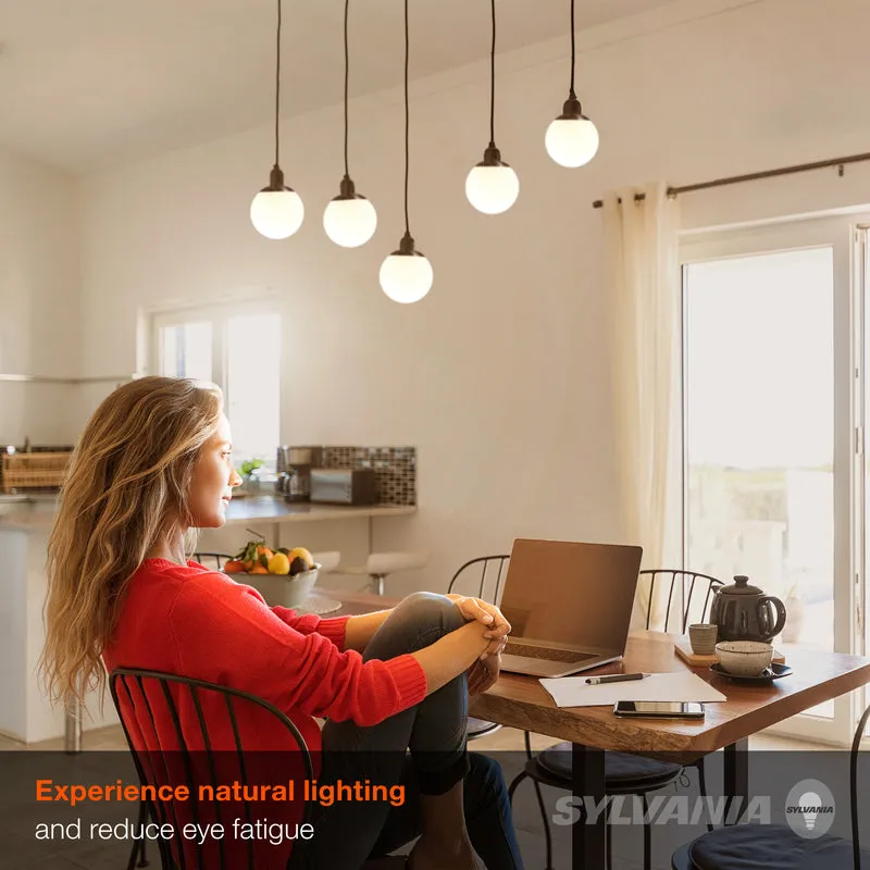 SYLVANIA LED TruWave Globe Light Bulb, 60W = 8.5W, Dimmable, Clear, 2700K, Soft White - 6 PK