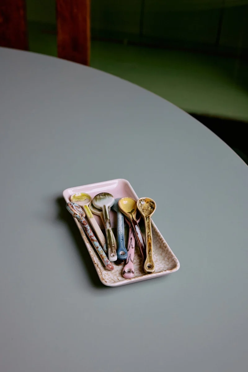 70's ceramics: Löffel Sketch, Set von 4