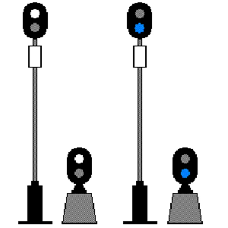 LED Trafiksignal 200 Dubbel Vit & Blå