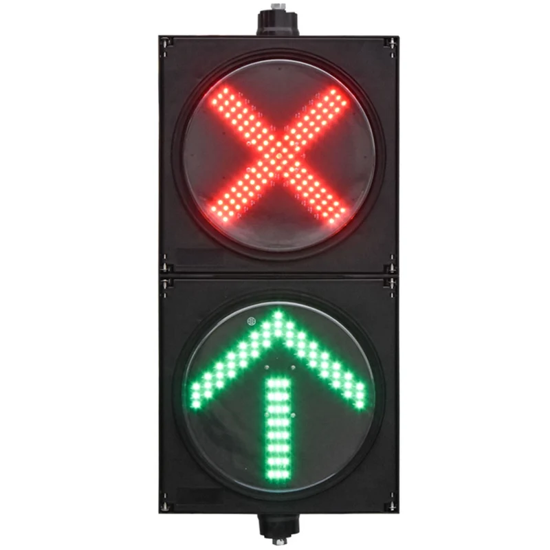 LED Trafiksignal 300 Dubbel Röd X & Grön Pil