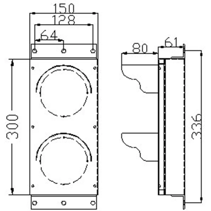LED Trafiksignal 100 Dubbel