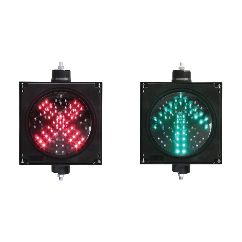 LED Trafiksignal 200 Enkel Dubbelfunktion Röd X / Grön Pil