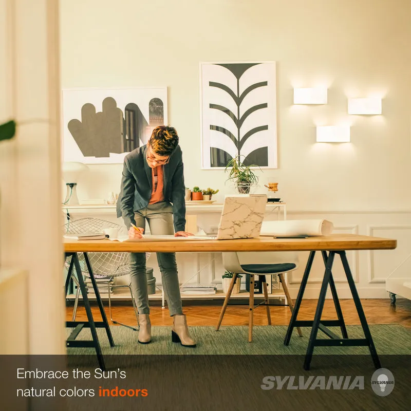 SYLVANIA LED TruWave G16.5 Globe Light Bulb, 40W = 4.5W, Dimmable, Medium Base, Frosted, 2700K, Soft White - 2 PK