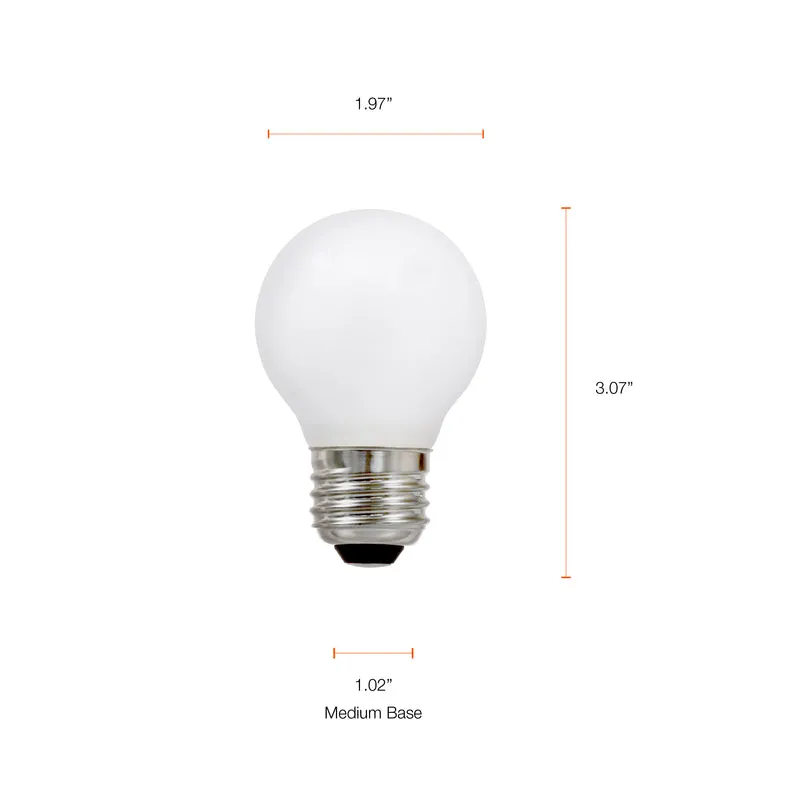 SYLVANIA LED TruWave G16.5 Globe Light Bulb, 40W = 4.5W, Dimmable, Medium Base, Frosted, 2700K, Soft White - 2 PK