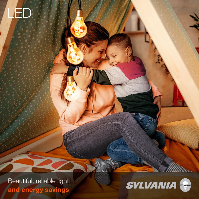 SYLVANIA LED Vintage A15 Light Bulb, 40W = 4.5W, Dimmable, 2175K, Amber Glow - 1 PK