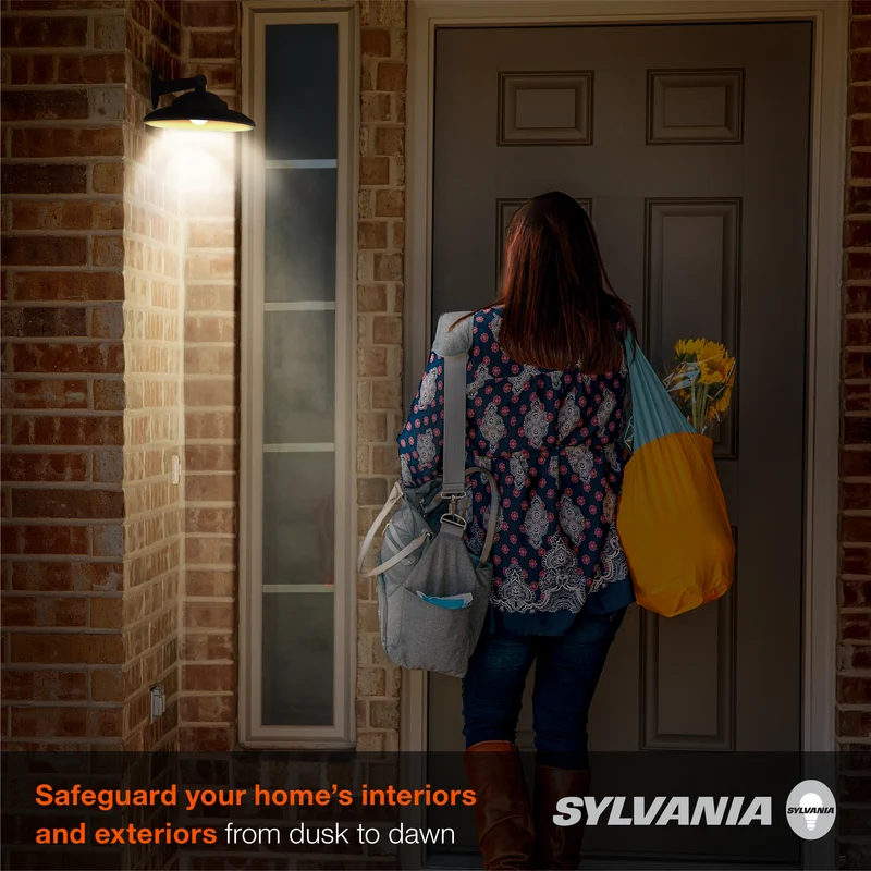 SYLVANIA Dusk to Dawn A21 LED Light Bulb with Auto On/Off Light Sensor, 100W=13W, 1500 Lumens, 2700K, Soft White - 1 PK