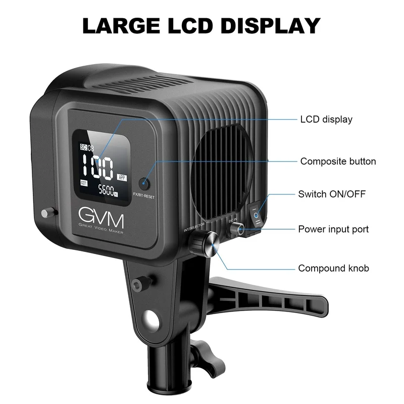 GVM SD80D 80w Bi-Color Spotlight Daylight（2-Light Kit）