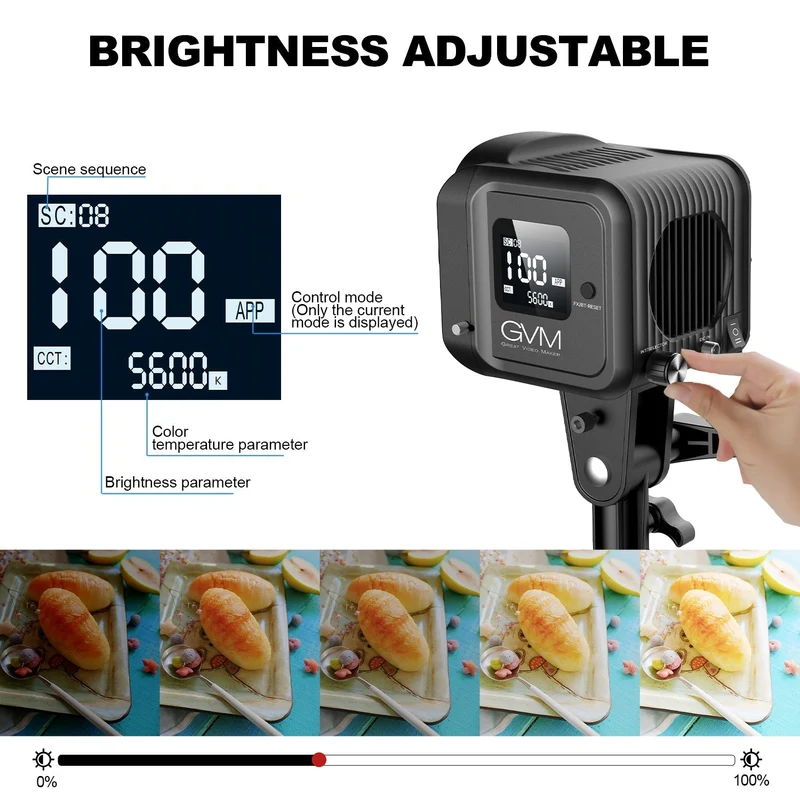 GVM SD80D 80w Bi-Color Spotlight Daylight（2-Light Kit）