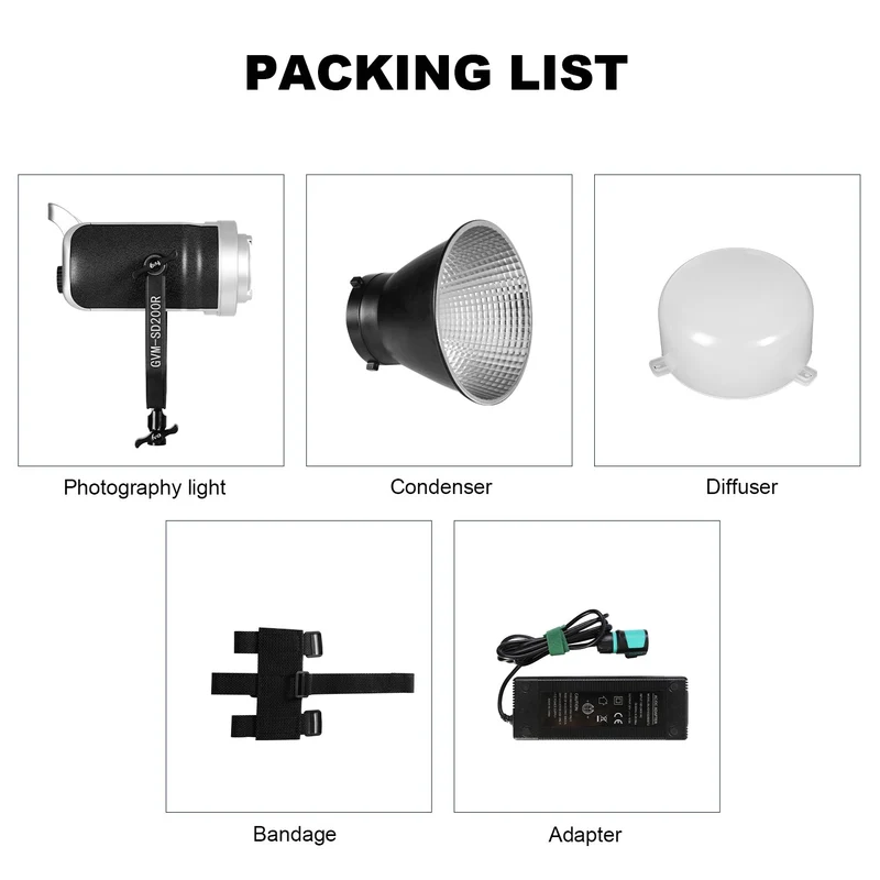 GVM SD200R RGB Bi-Color LED Video Light Monolight