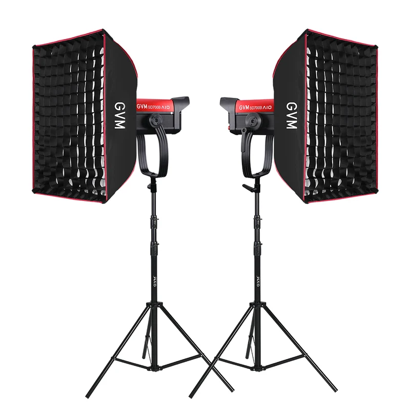 GVM SD700B AIO 700W Movie Theater Light Bi-Color DMX Spotlight（2-Light kit）