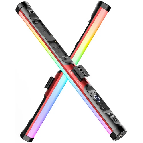 GVM BD45R RGB Tube Light with Softbox, 2 Packs 45W Handheld Wand Light, 48" Full Color LED Tube Light, 2700-10000K Stick Light with APP/DMX Control, 12 Scene Effects, MESH Networking Control Led Video Light