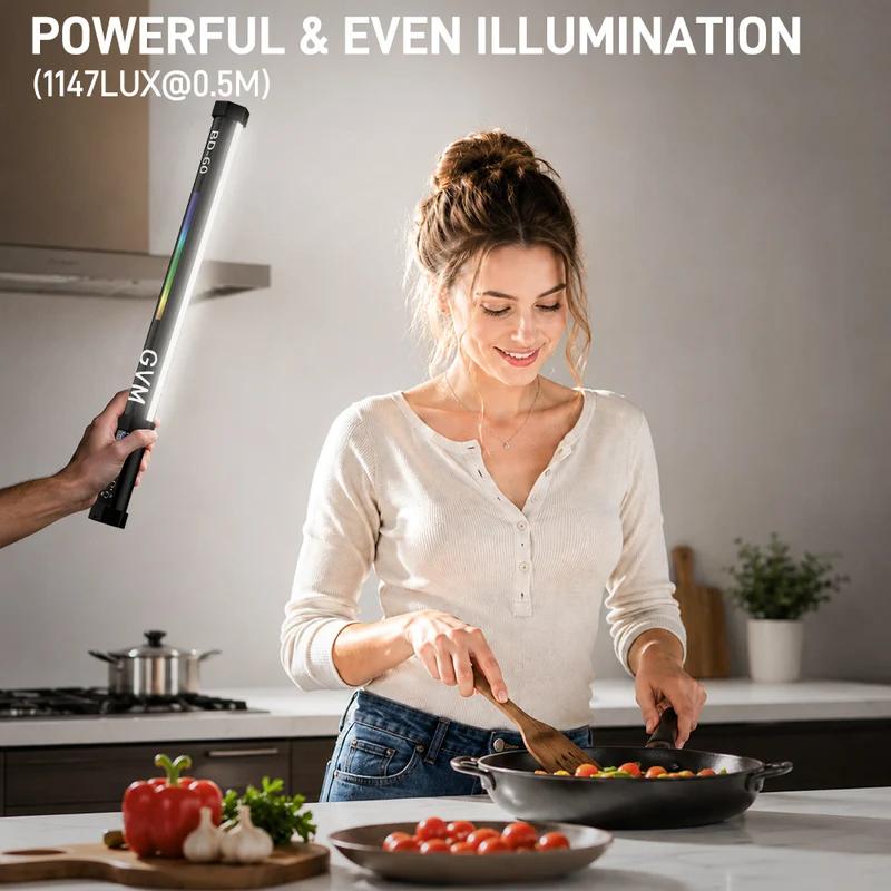 GVM BD60D Upgraded RGB Handheld LED Video Wand Light(21.8")(Buy 1 get 1 free)