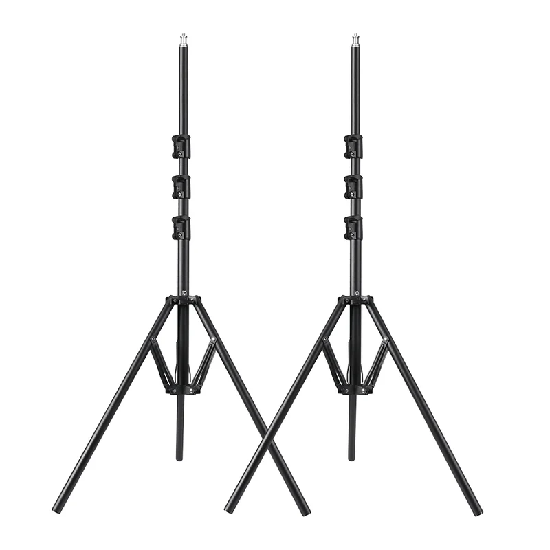 The GVM Foldable Aluminum Light Stands (2-Pack Set)