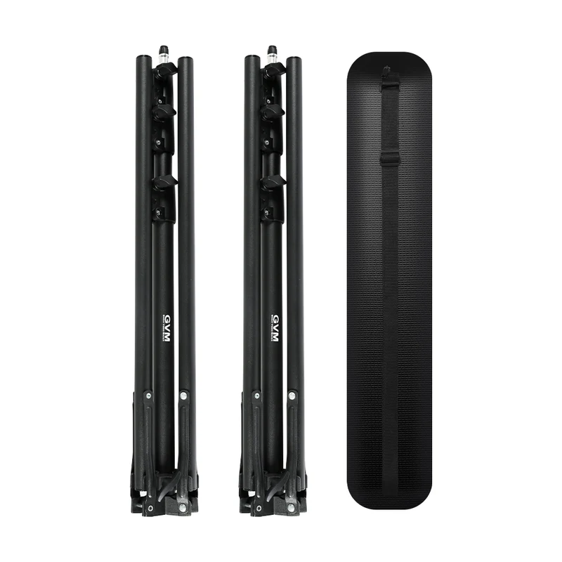 The GVM Foldable Aluminum Light Stands (2-Pack Set)