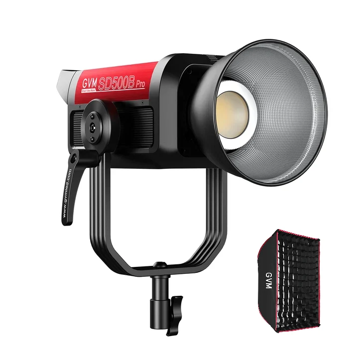GVM PRO-SD500B 500W Bi-Color Monolight V-mount & Mesh Bluetooth(Includes 1 softbox valued at $69)