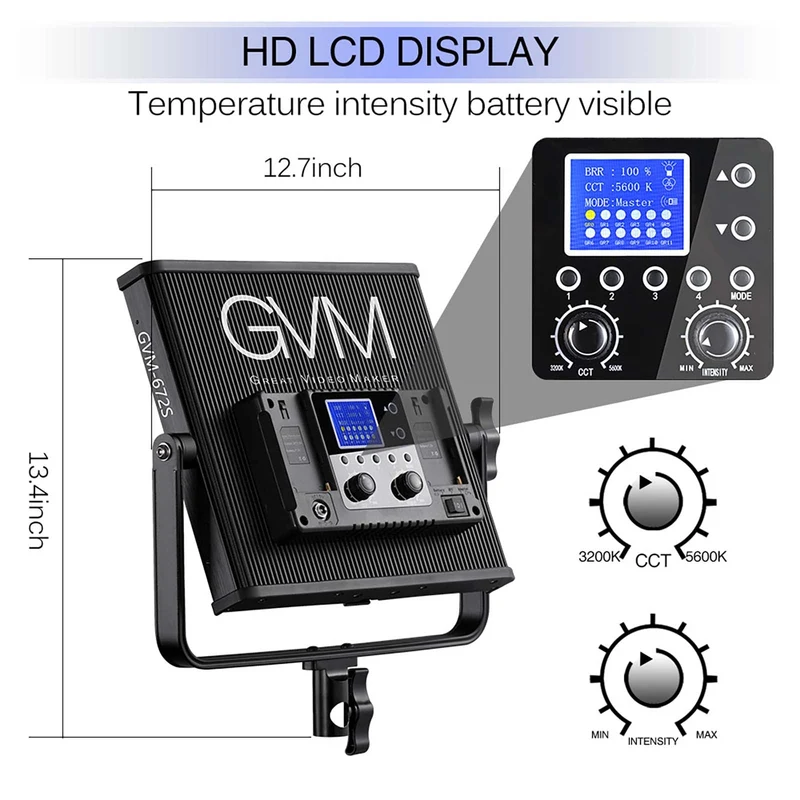 GVM-672S 40W High Beam High Brightness Bi-Color LED VIdeo Soft Light