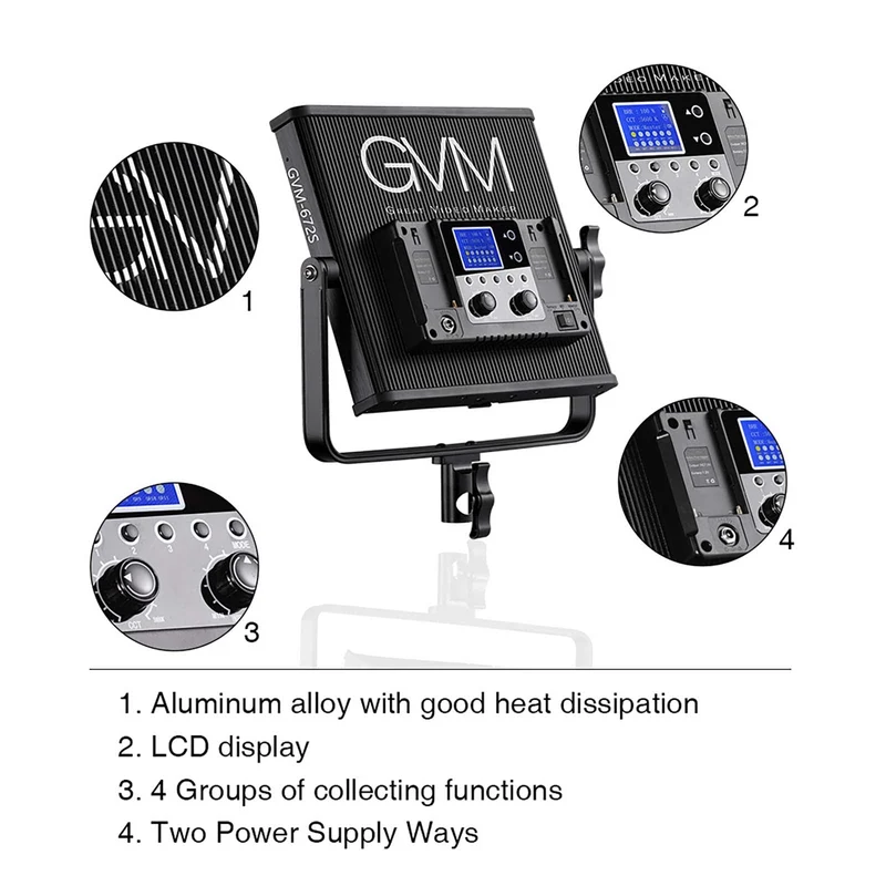 GVM-672S 40W High Beam High Brightness Bi-Color LED VIdeo Soft Light