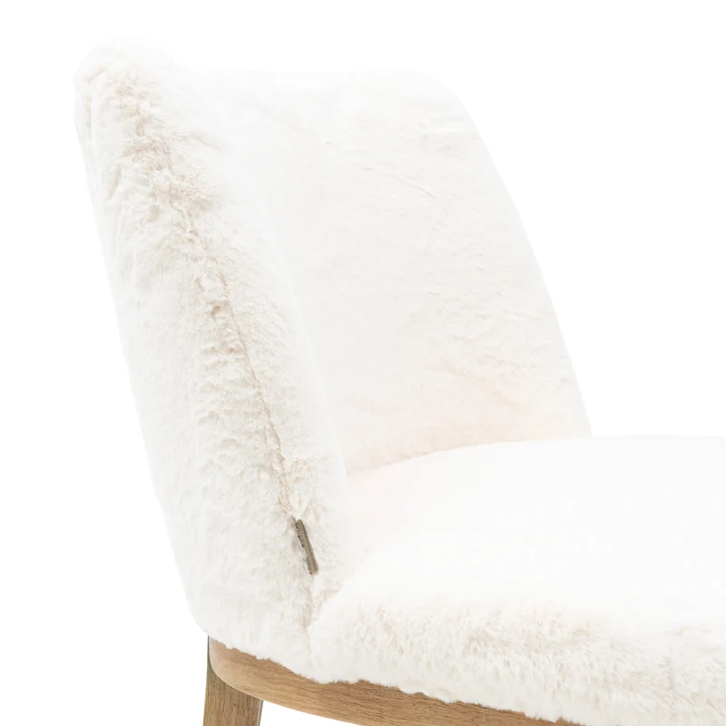 Riviera Maison Esszimmerstuhl Whistler – ohne Armlehnen DC Faux Fur Snow