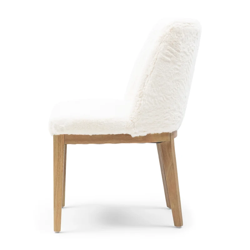 Riviera Maison Esszimmerstuhl Whistler – ohne Armlehnen DC Faux Fur Snow