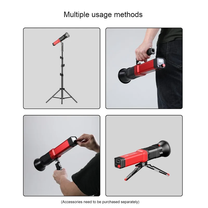 GVM-PD60C Built-in Battery Model 60W Flashlight (RGB)