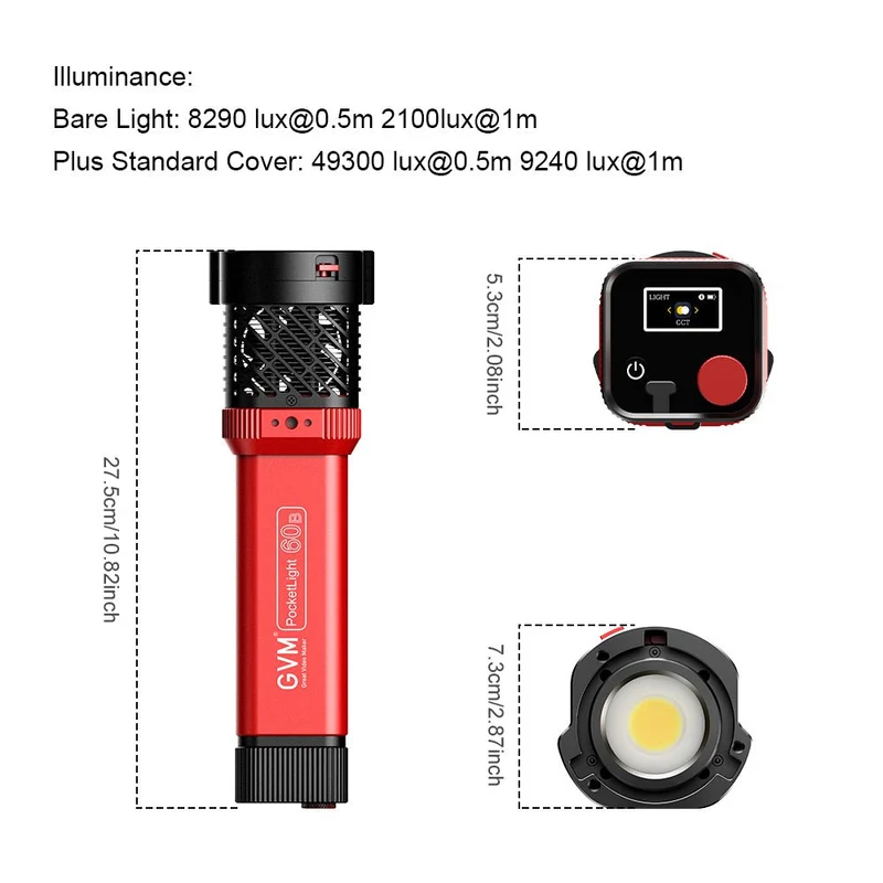 GVM PD60B Bi-Color Pocket LED Monolight (3-Light Kit)