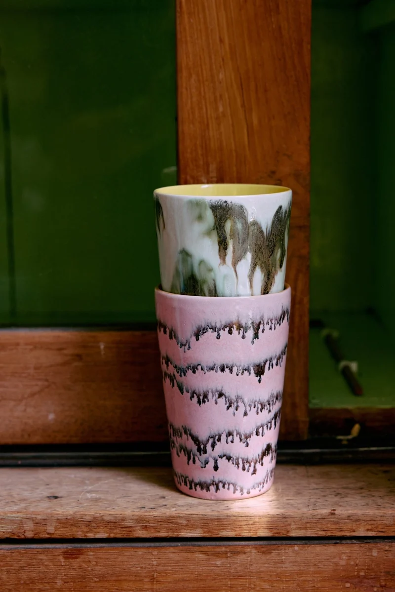 70's Ceramics: Teetassen Baroque Set von 2, 475 ml