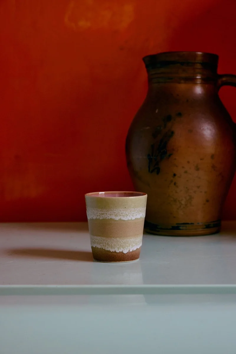 70's ceramics: Tassen-Set Surreal, Set von 6