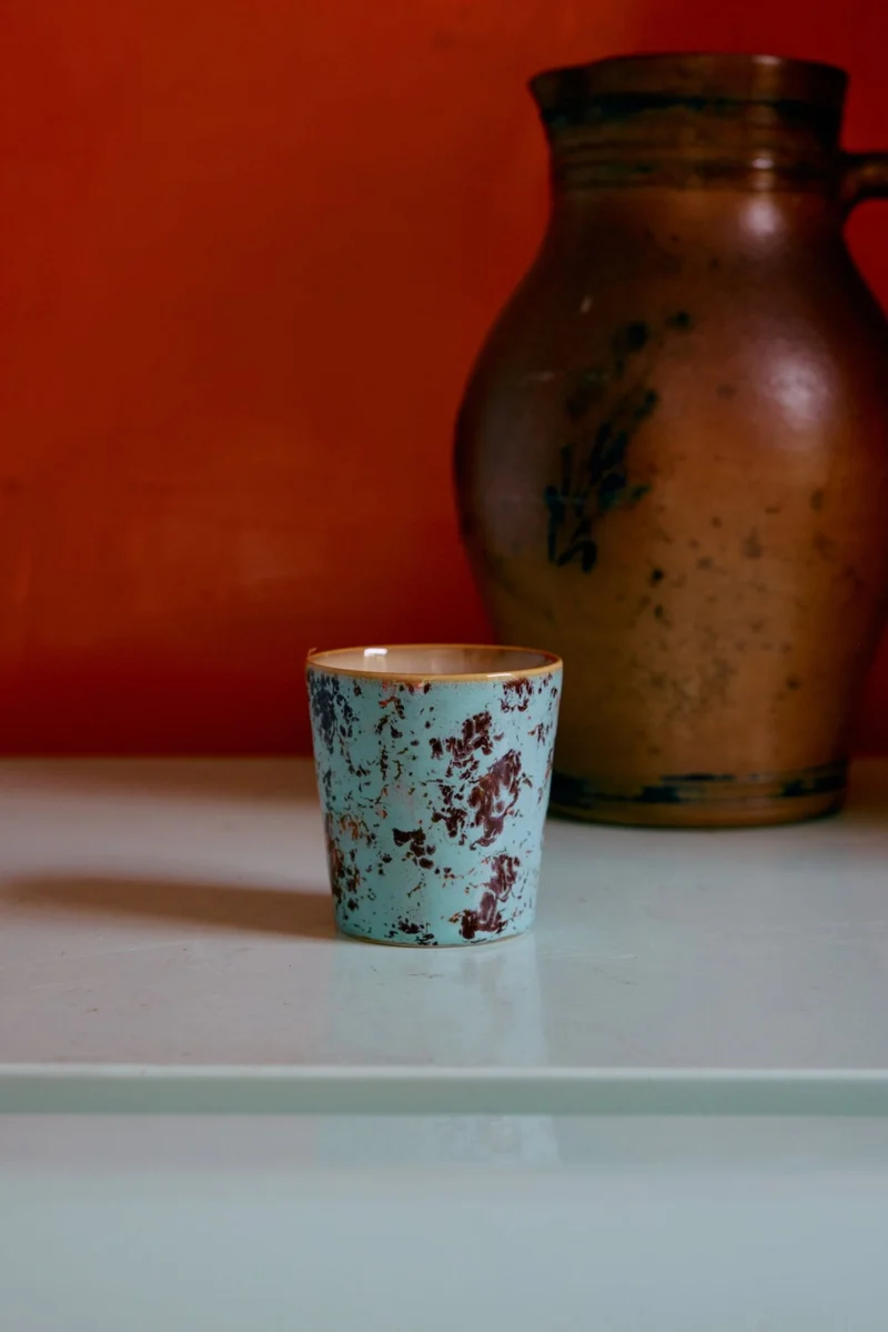 70's ceramics: Tassen-Set Surreal, Set von 6