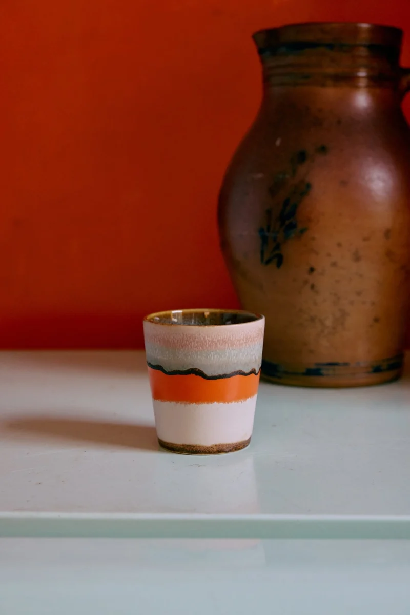 70's ceramics: Tassen-Set Surreal, Set von 6
