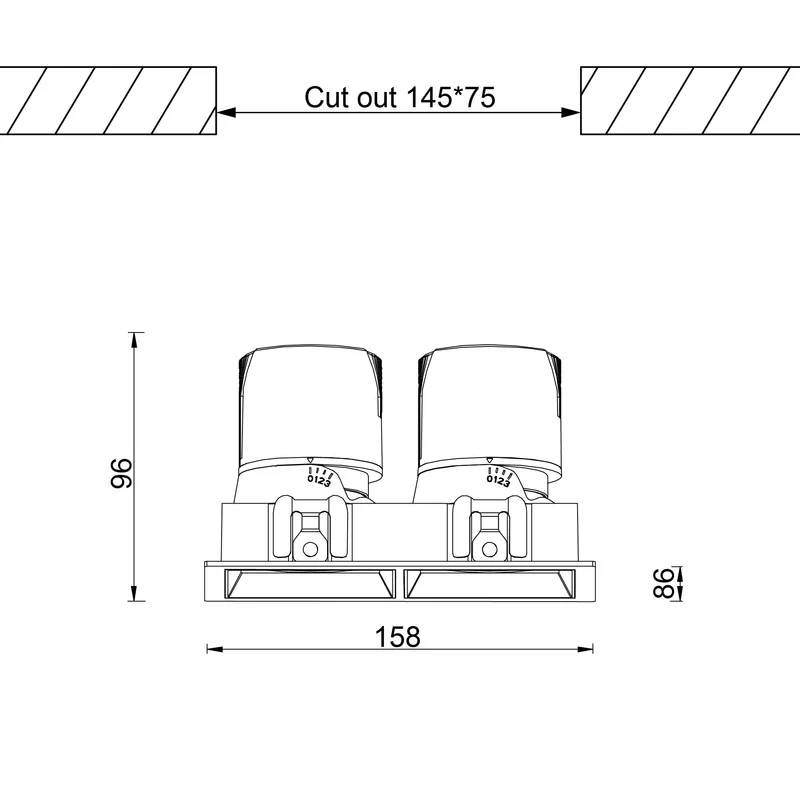 VELA²-Q 2x10W in weiß