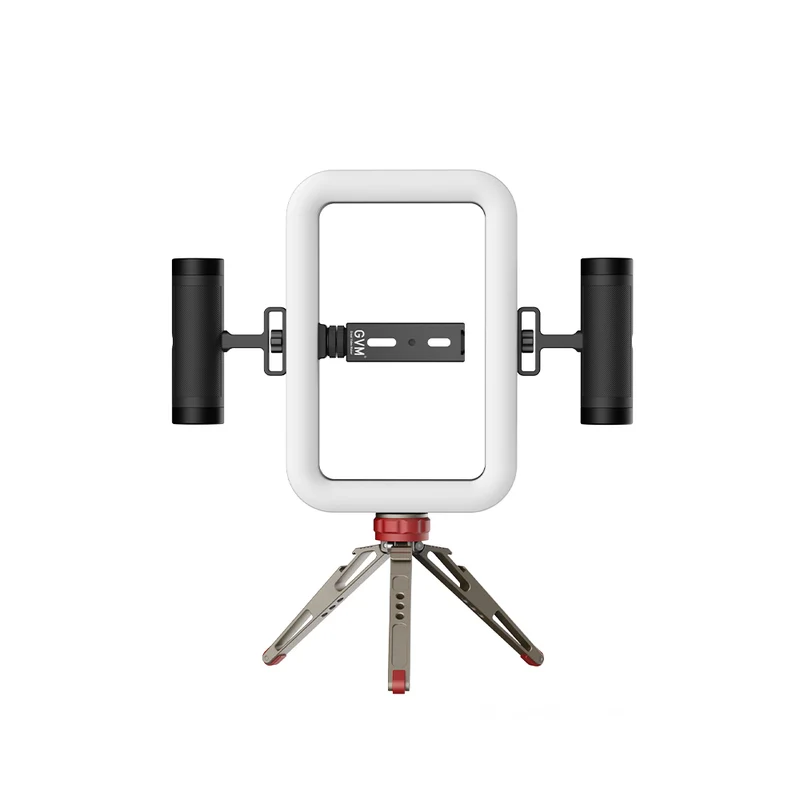 GVM TL600B 6W hand-held dual color temperature mobile phone ring light for live stream