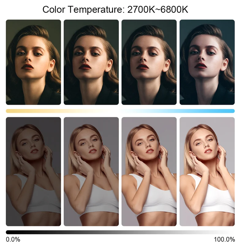GVM TL600B 6W hand-held dual color temperature mobile phone ring light for live stream