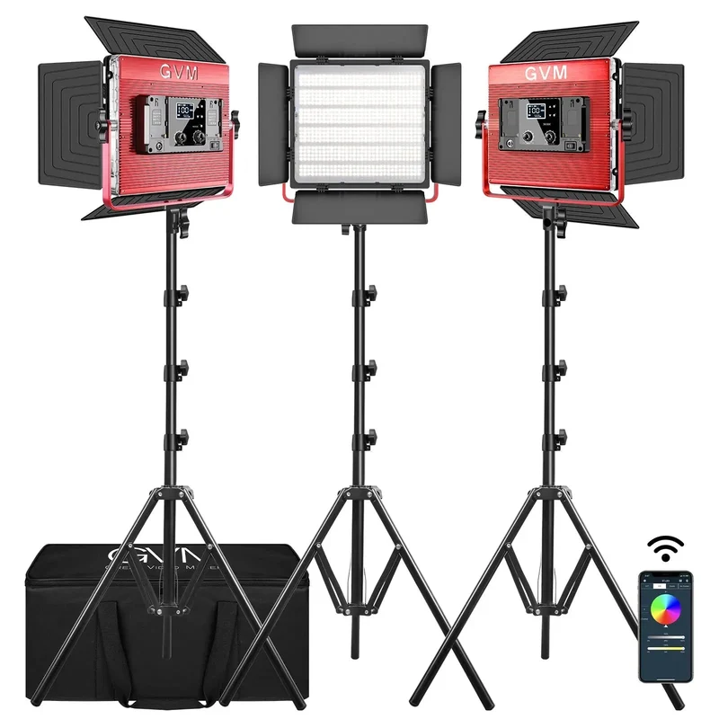 GVM 1200D 50W RGB LED Light Panel （3-Light Kit）