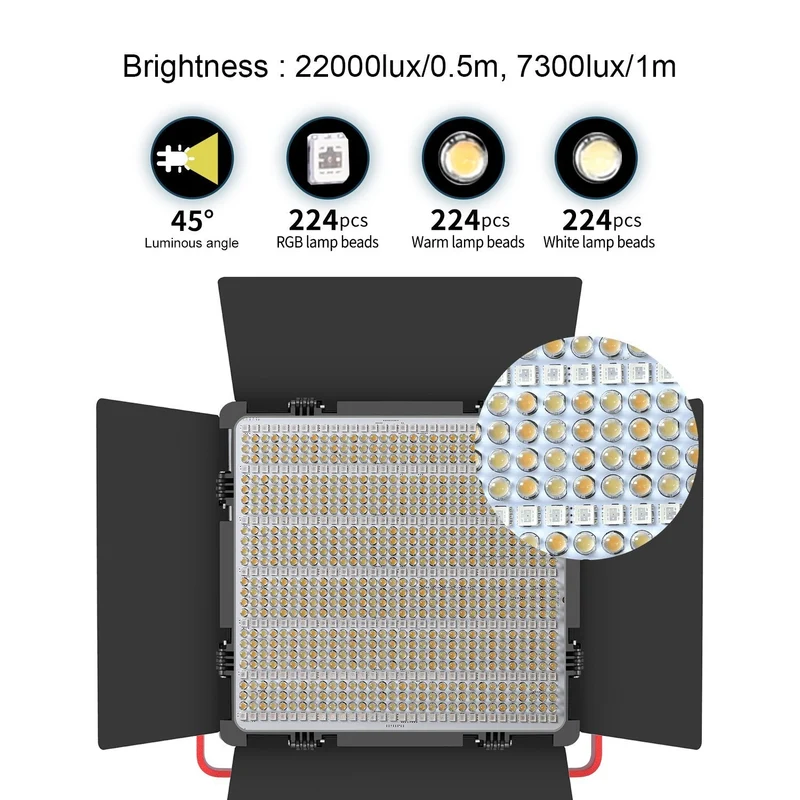 GVM 1200D 50W RGB LED Light Panel （3-Light Kit）
