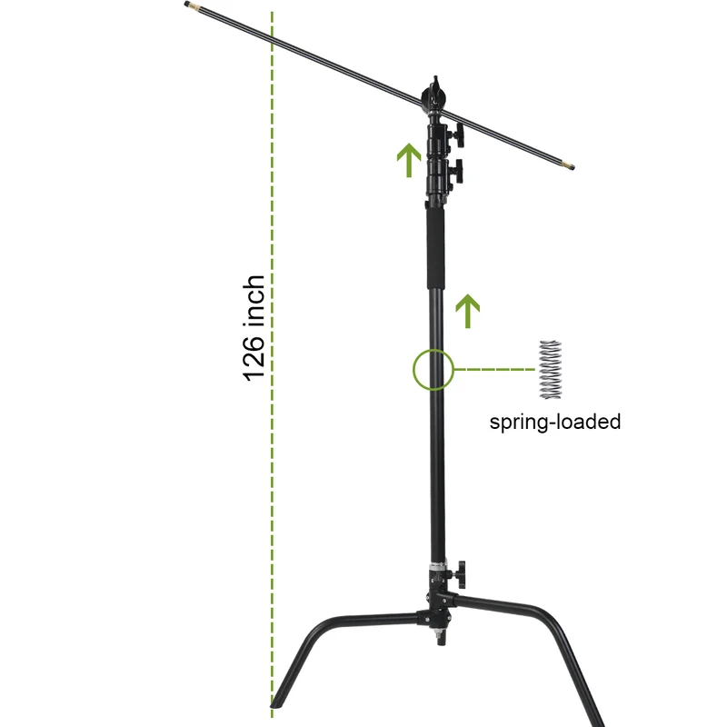 GVM C320 Turtle Base C-Stand & Grip Arm Kit (10.5', Black)