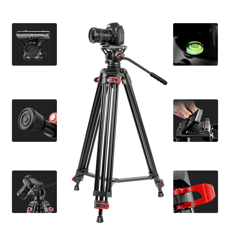 GVM JJL-JY Video Tripod System with Fluid Head
