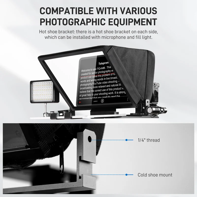 GVM Teleprompter TQ-MB for Tablets & Smartphones with Remote Control