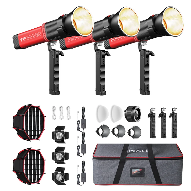GVM PD60B Bi-Color Pocket LED Monolight (3-Light Kit)