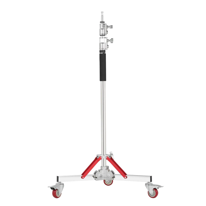 GVM DL300 Professional Rolling Light Stand - Stainless Steel & Aluminum Alloy with Locking Casters for Studio/Outdoor Photography/Videography(118‘’)