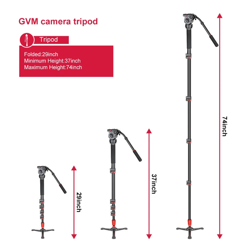 GVM-D190 Monopod for Hydraulic Fluid head