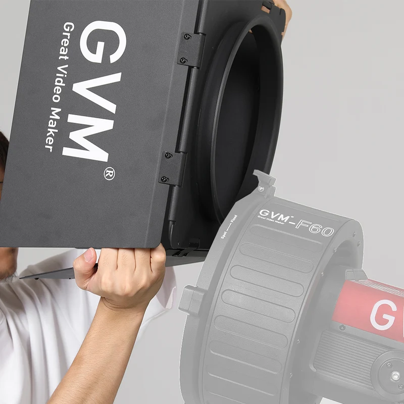 GVM FZ60 8-Leaf Barndoors for F60 Fresnel & Pro SD400B/SD500B/SD650B LED Video Lights - Variable Beam Control