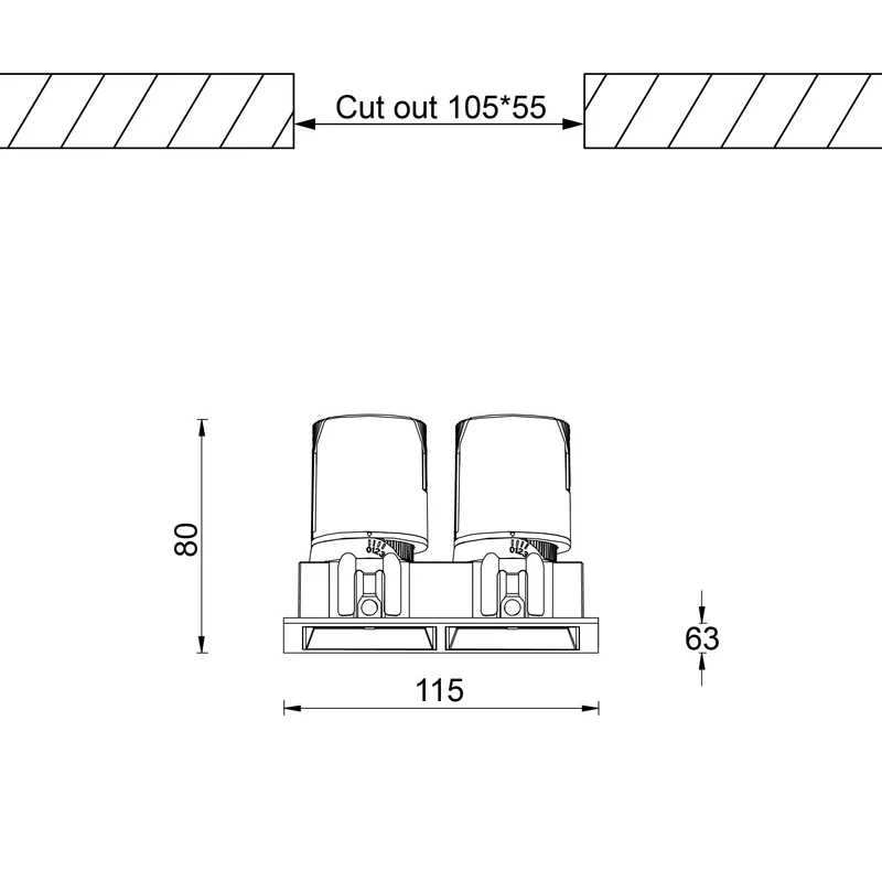 VELA²-Q 2x6W in weiß