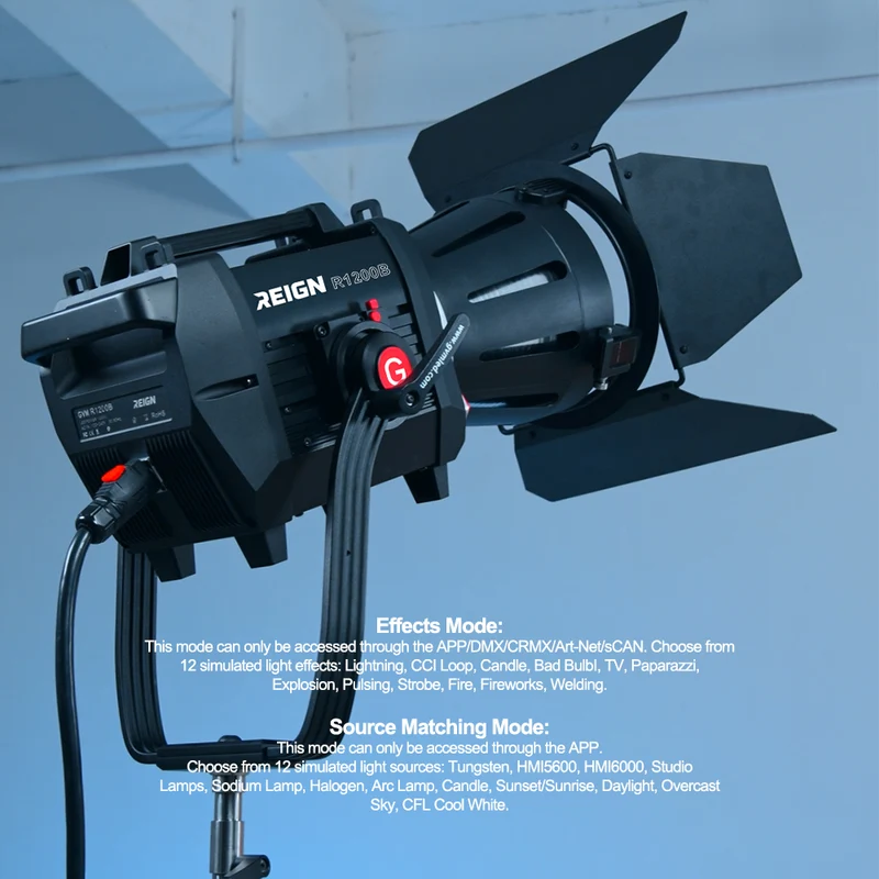 Reign R1200B 1200W Bi-Color Integrated Spotlight