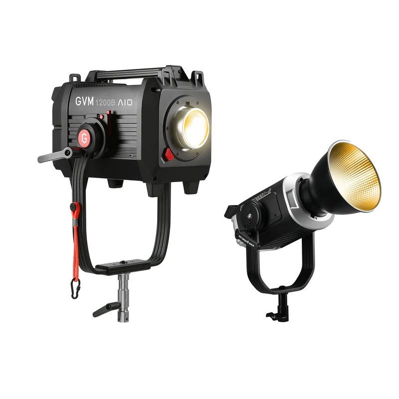 GVM 1200B AIO 1200W Film Lighting Equipment Bi-Color Integrated DMX Bicolor Spotlight