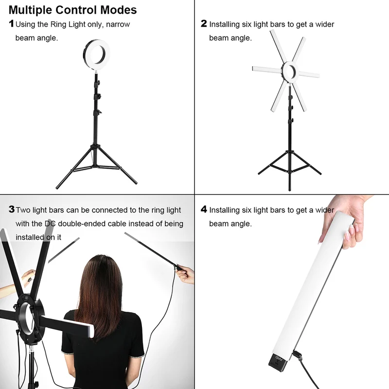 GVM-60W High Power Bi-Color LED Ring Light Kit